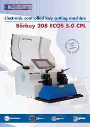 Electronic controlled key cutting machine Börkey 208 ECOS 5.0 CPL