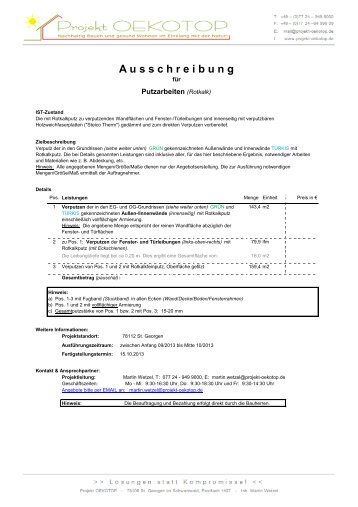 Ausschreibung-Rotkalkputz.pdf - Handwerkermarkt