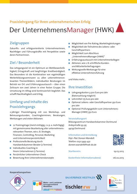 UnternehmensManager - Handwerkskammer Dortmund