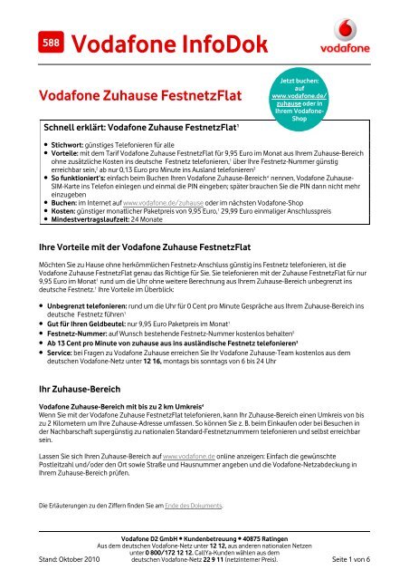 Infodok 588 Vodafone Zuhause Festnetzflat Handykostnix De
