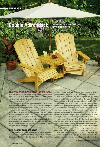 Double Adirondack - Handyman Club of America