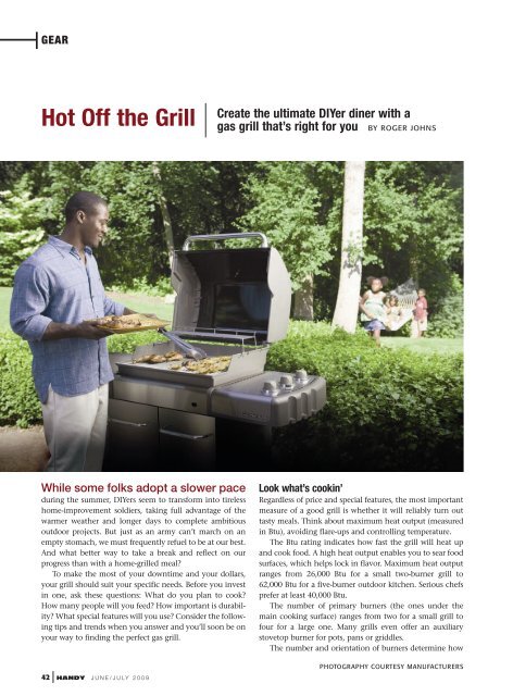 Hot Off the Grill - Handyman Club of America