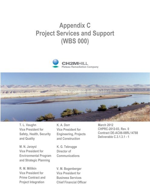 Appendix C Project Services and Support (WBS 000) - Hanford Site