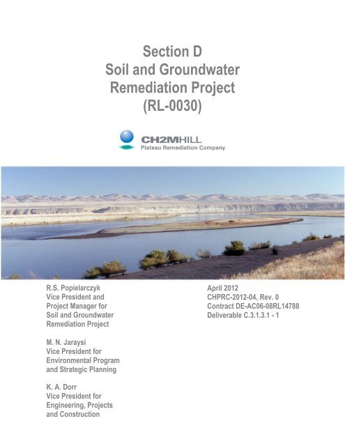 Section D Soil and Groundwater Remediation Project ... - Hanford Site