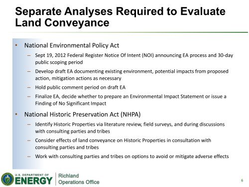 Hanford Site Proposed Land Conveyance Project