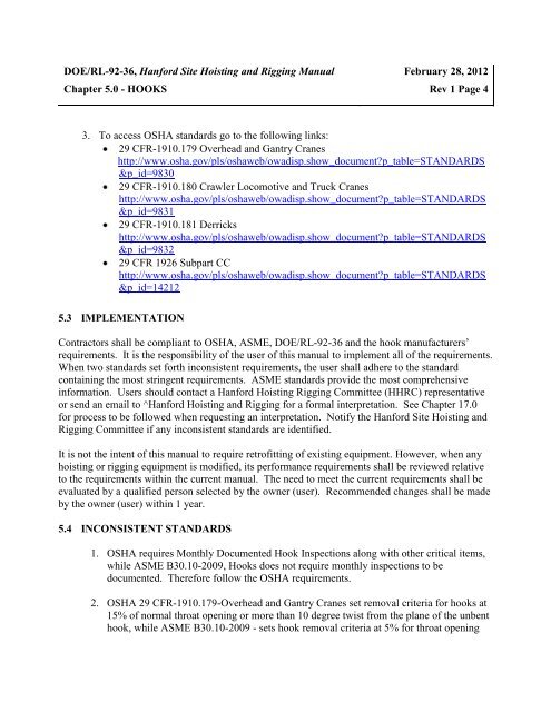 DOE/RL-92-36, Hanford Site Hoisting and Rigging Manual Chapter ...