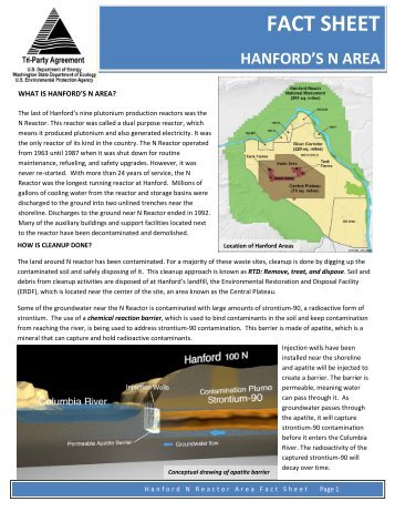 Hanford's N Area Fact Sheet - Hanford Site