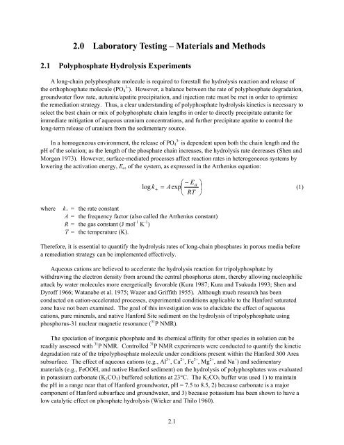 Interim Report - Hanford Site