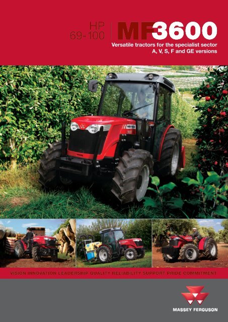 view the catalog MF9635 V,S,F Series tractors