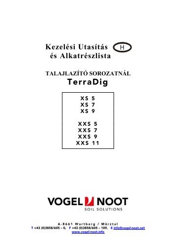 TerraDig XS - XXS középmélylazító Kezelési útmutató - Hanki-Ker Kft.