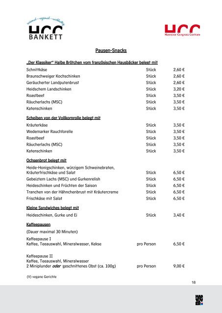 Bankettmappe (PDF) - Hannover Locations