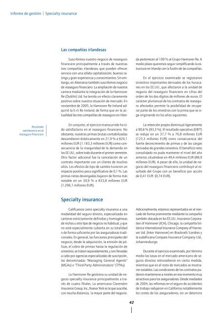 Informe Anual 2005 - Hannover Re