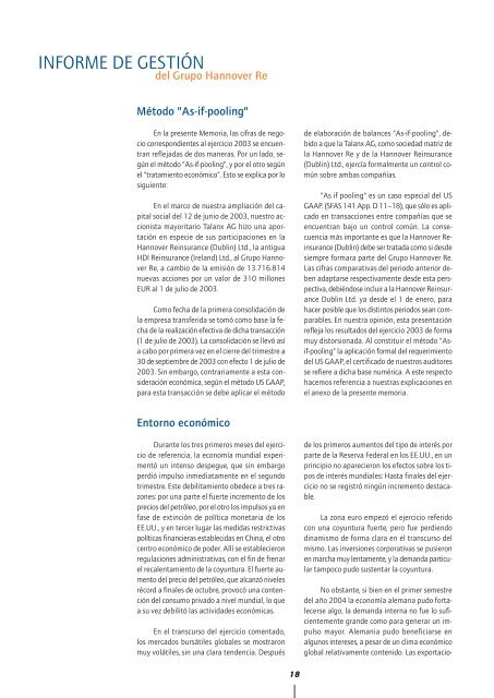 Informe Anual 2004 - Hannover Re