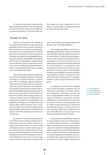 Informe Anual 2004 - Hannover Re