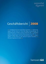 Geschäftsbericht 2008 - Hannover Rück