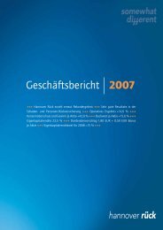 Geschäftsbericht 2007 - Hannover Rück