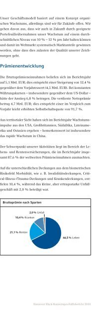 Geschäftsbericht 2010 - Hannover Re