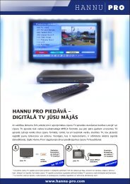 HANNU PRO PIEDĀVĀ – DIGITĀLĀ TV JŪSU MĀJĀS