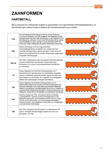 Bahco Katalog deutsch