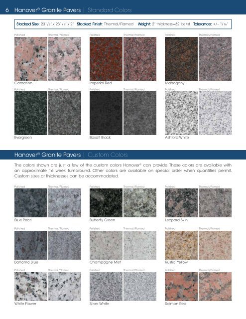 Hanover® Architectural Products | Hanover® Granite Pavers