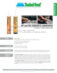 HP and RG CONCRETE ADHESIVES - Hanover® Architectural ...