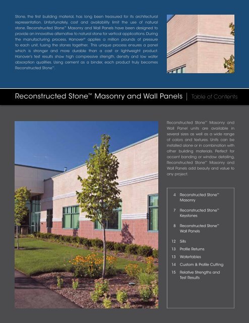 Hanover® Architectural Products | Reconstructed Stone™ Masonry ...