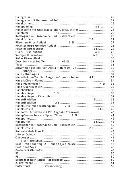 Hirse - Glutenfrei kochen backen