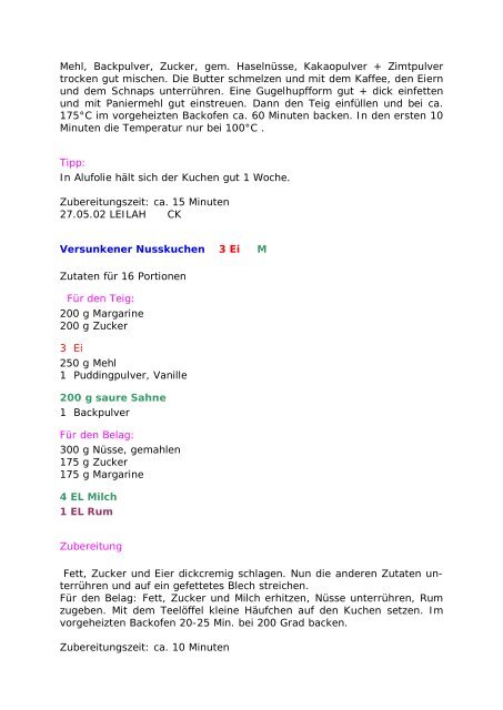 Trockene bis leicht feuchte Kuchen - Glutenfrei kochen backen