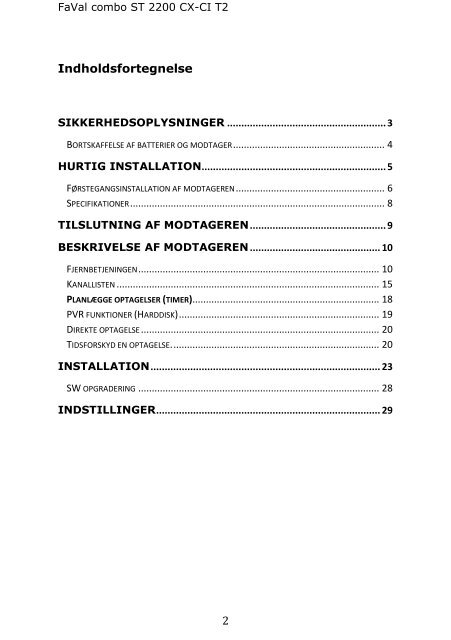 1 Manual FaVal combo ST 2200 CX-CI T2 Version 2.4 - Max Nordic