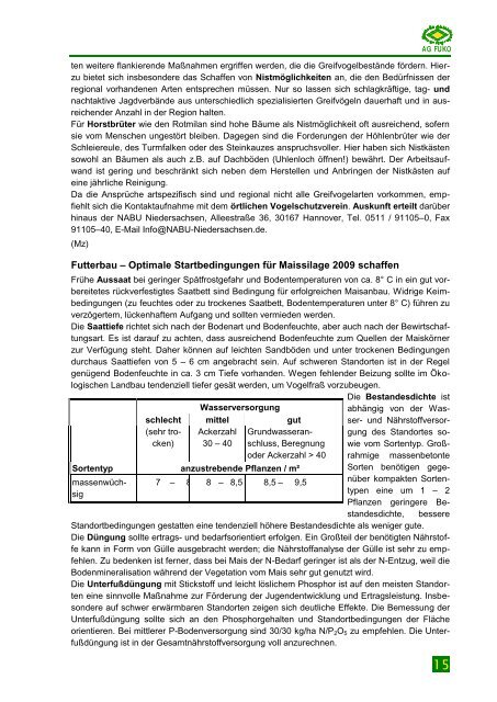 Rundbrief AG FUKO Nr. 1/09 - HANSA Landhandel