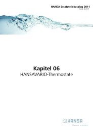 Thermostate - Unterputzkörper - Hansa