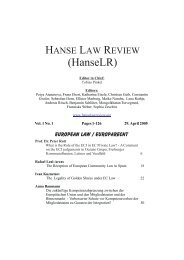 Contents - Hanse Law Review