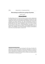 Biotechnologie und Recht des geistigen Eigentums Abstract Deutsch