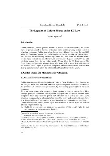 Article - Hanse Law Review