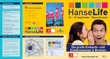 Die große Einkaufs- und Erlebnismesse in Bremen - HanseLife