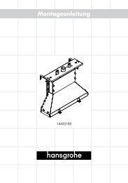 Montageanleitung - Hansgrohe