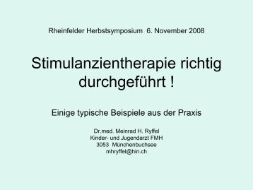 Stimulanzientherapie richtig durchgeführt ! - Hans Guck-in-die-Luft