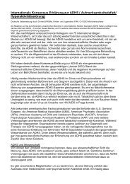 Internationale Konsensus-Erklärung zur ADHS - Hans Guck-in-die-Luft
