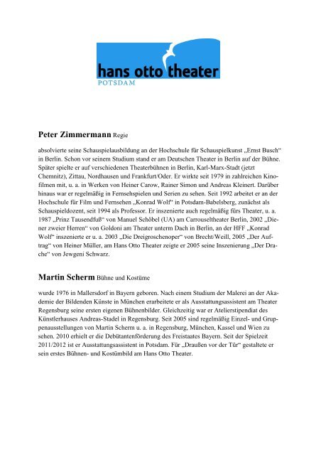 Download PDF ↓ Datei: 479 KB - Hans Otto Theater