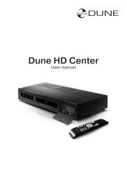 Dune HD Center - Hantz + Partner Mailing Aktionen, Links und ...