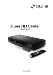 Dune HD Center - Hantz + Partner Mailing Aktionen, Links und ...