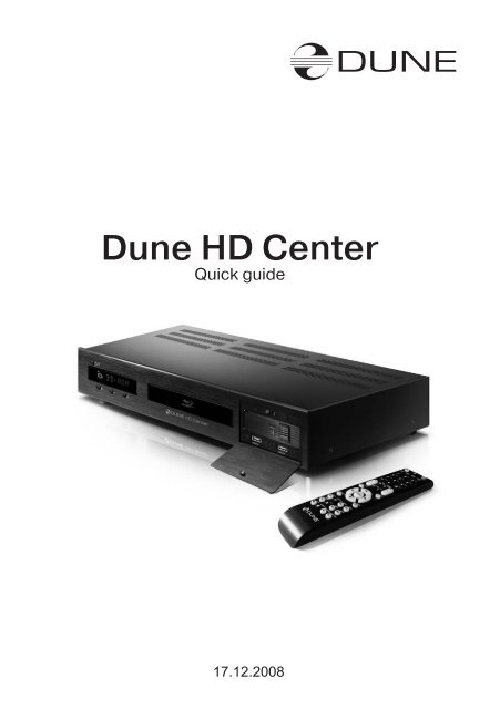 Dune HD Center - Hantz + Partner Mailing Aktionen, Links und ...