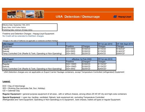 Freetime and Detention Charges - Hapag-Lloyd Equipment No ...