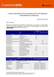 Bunker Charges (BUC) and Currency Adjustment Factor (CAF ...