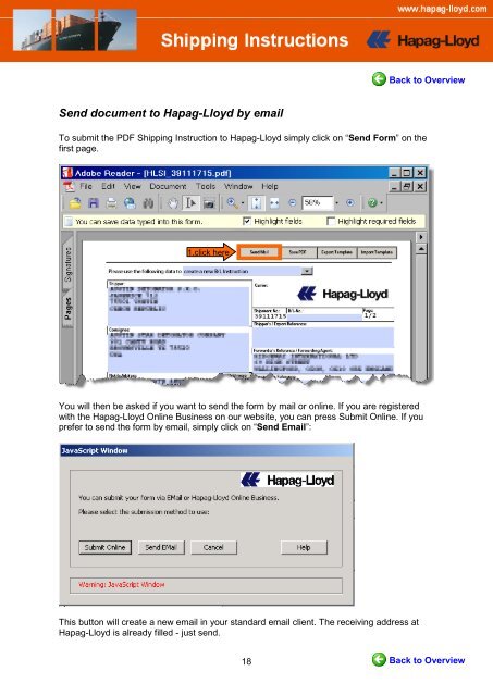 How to use advanced PDF Shipping Instructions
