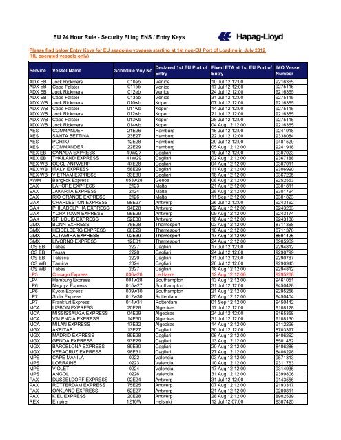 static ETA list webpage July.xlsx - Hapag-Lloyd