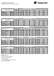 宁波出口船期表 - Hapag-Lloyd