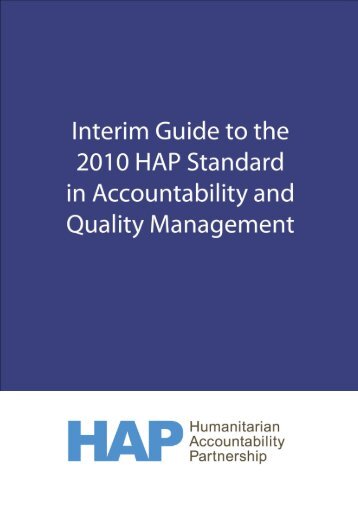 Interim Guide to the 2010 Standard - HAP International