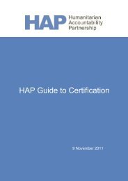 HAP Guide to Certification - HAP International