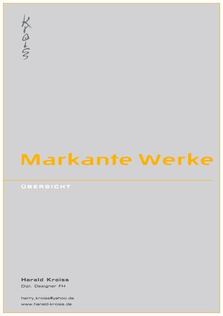 Markante Werke - Kroiss Elementarkunst